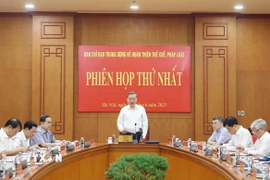 Tổng Bí thư Tô Lâm chủ trì phiên họp. (Ảnh: Thống Nhất/TTXVN)