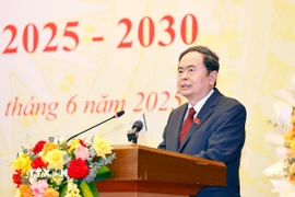 Chủ tịch Quốc hội Trần Thanh Mẫn phát biểu chỉ đạo. (Ảnh: Doãn Tấn/TTXVN)