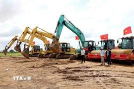 Dự án nhà máy đốt chất thải rắn phát điện công nghệ hiện đại với tổng vốn đầu tư hơn 1.550 tỷ đồng được xây dựng tại xã Thụy Trình, huyện Thái Thụy. (Ảnh: Thế Duyệt/TTXVN)