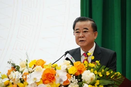 Ông Đỗ Đức Công, Phó Chủ tịch Hội đồng Nhân dân tỉnh Thái Nguyên phát biểu khai mạc Kỳ họp. (Ảnh: Hoàng Nguyên/TTXVN)