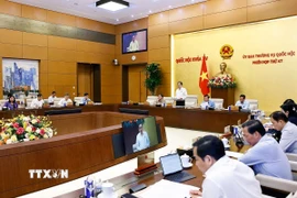 Chủ tịch Quốc hội Trần Thanh Mẫn phát biểu khai mạc phiên họp. (Ảnh: Doãn Tấn/ TTXVN)