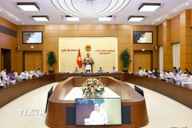 Quang cảnh phiên họp thứ 47 của Ủy ban Thường vụ Quốc hội. (Ảnh: Doãn Tấn/ TTXVN)