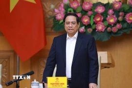 Thủ tướng Phạm Minh Chính kết luận cuộc họp triển khai “Chiến dịch Quang Trung”. (Ảnh: Dương Giang/TTXVN)