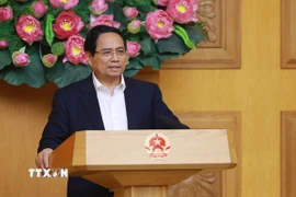 Thủ tướng Phạm Minh Chính kết luận phiên họp thứ 22 của Ban Chỉ đạo Nhà nước các công trình, dự án quan trọng quốc gia, trọng điểm ngành giao thông vận tải. (Ảnh: Dương Giang/TTXVN)