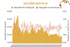 Giá xăng RON 95-III tăng 133 đồng, giá xăng E5 RON 92 tăng 67 đồng mỗi lít 