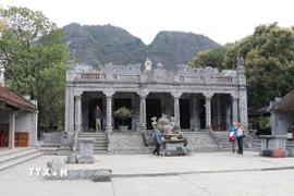 Không gian văn hóa Hành cung Vũ Lâm tại Đền Thái Vi, thành phố Hoa Lư, tỉnh Ninh Bình. (Ảnh: Hải Yến/TTXVN)