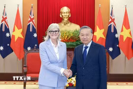 Tổng Bí thư Tô Lâm tiếp Toàn quyền Australia Sam Mostyn thăm cấp Nhà nước tới Việt Nam (9/2025). (Ảnh: Thống Nhất/TTXVN)