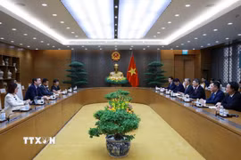 Thủ tướng Lê Minh Hưng tiếp Trưởng đại diện Quỹ Tiền tệ quốc tế tại Việt Nam. (Ảnh: Dương Giang/TTXVN)