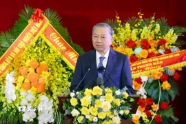 Tổng Bí thư Tô Lâm phát biểu. (Ảnh: Phạm Kiên/ TTXVN)