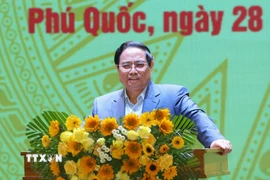 Thủ tướng Phạm Minh Chính phát biểu chỉ đạo tại cuộc họp lần thứ hai của Ủy ban Quốc gia APEC 2027. (Ảnh: Dương Giang/TTXVN)
