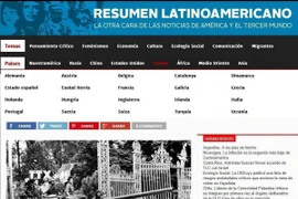 Bài viết có tựa đề “Việt Nam, hôm qua, hôm nay và mãi mãi” đăng trên trang Resumen Latinoamericano. (Ảnh: TTXVN phát)