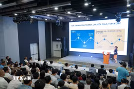 Hội nghị triển khai Đề án “Thí điểm chính sách tạo động lực thương mại hóa, đưa nhanh kết quả nghiên cứu, tài sản trí tuệ được tạo ra từ ngân sách nhà nước vào sản xuất, kinh doanh” tại Thành phố Hồ Chí Minh ngày 12/3/2026. (Ảnh: Thu Hoài/TTXVN)