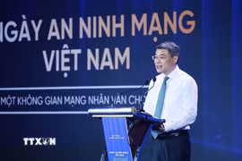 Thủ tướng Lê Minh Hưng, Trưởng ban Chỉ đạo An ninh mạng quốc gia phát động hưởng ứng Ngày An ninh mạng Việt Nam (6/8) với thông điệp “Vì một không gian mạng nhân văn cho mỗi người". (Ảnh: Dương Giang/TTXVN)