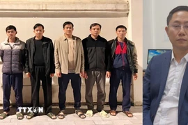 Các đối tượng bị bắt giữ. (Ảnh TTXVN phát)