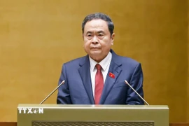 Chủ tịch Quốc hội Trần Thanh Mẫn phát biểu khai mạc. (Ảnh: Doãn Tấn/TTXVN)