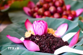 Cơm rượu nếp là món không thể thiếu trong ngày Tết Đoan Ngọ. (Nguồn: TTXVN)