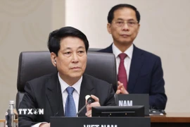 Chủ tịch nước Lương Cường dự Hội nghị Cấp cao Diễn đàn Hợp tác kinh tế châu Á-Thái Bình Dương (APEC) lần thứ 32. (Ảnh: Lâm Khánh/TTXVN)