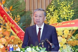 Tổng Bí thư Tô Lâm phát biểu. (Ảnh: Thống Nhất/TTXVN)