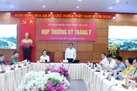 Ông Trịnh Xuân Trường, Bí thư Tỉnh ủy, Chủ tịch Ủy ban Nhân dân tỉnh chủ trì phiên họp. (Nguồn: Cổng Thông tin Điện tử tỉnh Lào Cai)