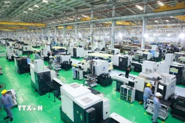 Một trạm sạc xe điện tại Hà Nội. (Ảnh: Xuân Quảng/Vietnam+)