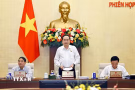 Chủ tịch Quốc hội Trần Thanh Mẫn phát biểu khai mạc Phiên họp. (Ảnh: Doãn Tấn/TTXVN)
