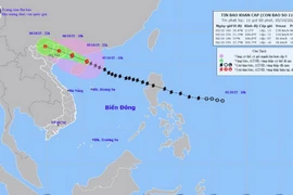 Hình ảnh vị trí và đường đi của Bão số 11-Matmo lúc 10h sáng 5/10/2025. (Nguồn: Trung tâm Dự báo Khí tượng Thủy văn Quốc gia)