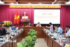 Quang cảnh hội nghị thông qua dự thảo Báo cáo kết quả kiểm tra, giám sát năm 2026 đối với Ban Thường vụ Tỉnh ủy Đắk Lắk. (Ảnh: Ngọc Minh/TTXVN)