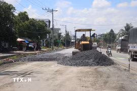 Dự án Đường tỉnh 879C tại Đồng Tháp. Ảnh minh họa. (Ảnh: Công Trí/TTXVN)
