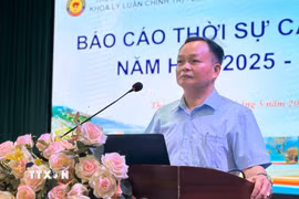 Tiến sỹ Nguyễn Văn Thụ, Phó trưởng khoa Lý luận Chính trị-Luật (Trường Đại học Hồng Đức, Thanh Hóa). (Ảnh: TTXVN phát)