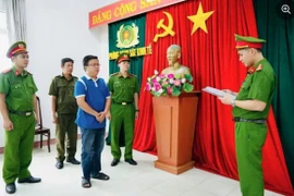 Công an tỉnh Đắk Lắk khởi tố, bắt tạm giam Võ Thái Huy, nguyên Cửa hàng trưởng Cửa hàng xăng dầu Sông Hinh về tội tham ô tài sản. (Nguồn: Công an cung cấp)