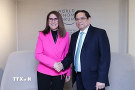 Thủ tướng Phạm Minh Chính gặp bà Rebeca Grynspan, Tổng Thư ký Hội nghị Liên hợp quốc về Thương mại và Phát triển. (Ảnh: Dương Giang/TTXVN)