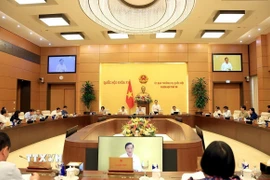 Quang cảnh phiên họp Ủy ban Thường vụ Quốc hội chiều 15/10. (Ảnh: Tuấn Anh/TTXVN)