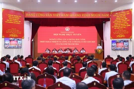 Quang cảnh hội nghị toàn quốc triển khai công tác thanh tra 6 tháng cuối năm 2025. (Ảnh: Văn Điệp/TTXVN)