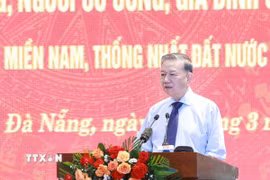 Tổng Bí thư Tô Lâm chủ trì buổi gặp mặt. (Ảnh: Thống Nhất/TTXVN)