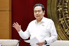 Chủ tịch Quốc hội Trần Thanh Mẫn phát biểu. (Ảnh: Doãn Tấn/TTXVN)