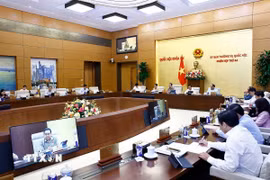 Quang cảnh phiên họp của Ủy ban Thường vụ Quốc hội. (Ảnh: Doãn Tấn/TTXVN)