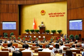Quốc hội biểu quyết thông qua Luật Quản lý và đầu tư vốn nhà nước tại doanh nghiệp. (Ảnh: Doãn Tấn/TTXVN)