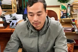 Đối tượng Đoàn Văn Đại tại cơ quan Công an.