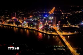 Một góc phố của phường Thục Phán, tỉnh Cao Bằng. (Ảnh: TTXVN phát)