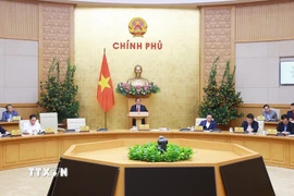 Thủ tướng Phạm Minh Chính chủ trì Phiên họp Chính phủ chuyên đề về xây dựng pháp luật tháng 2 năm 2026. (Ảnh: Dương Giang/TTXVN)