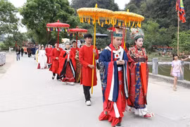 Chương trình Đông A Khải Hoàn tái hiện một phần nền văn hóa của thời Trần. (Ảnh: Đức Phương/TTXVN)
