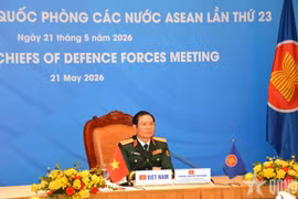 Đại tướng Nguyễn Tân Cương tham dự ACDFM-23. (Nguồn: Báo Quân đội Nhân dân)