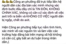 Công an bác bỏ thông tin về vụ việc. 