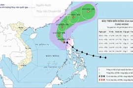 Hình ảnh vị trí và đường đi của bão số 14 lúc 7h sáng 10/11/2025. (Nguồn; Trung tâm Dự báo Khí tượng Thủy văn Quốc gia)