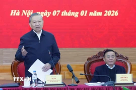 Tổng Bí thư Tô Lâm phát biểu chỉ đạo. (Ảnh: Thống Nhất/ TTXVN)