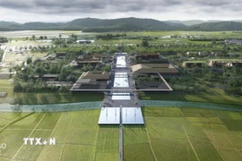 Phối cảnh Di tích Khu lưu niệm Chủ tịch Hồ Chí Minh tại huyện Nam Đàn (Nghệ An). (Ảnh: TTXVN phát)