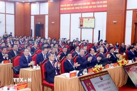 Tổng Bí thư Tô Lâm và các đại biểu tham dự Đại hội Đảng bộ Văn phòng Trung ương Đảng nhiệm kỳ 2025-2030 (Ảnh: Phương Hoa/TTXVN)