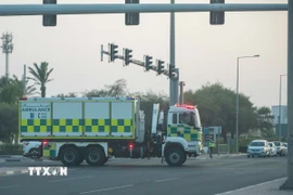 Khói bốc lên sau các vụ nổ ở Doha, Qatar ngày 9/9/2025. Ảnh: IRNA/TTXVN