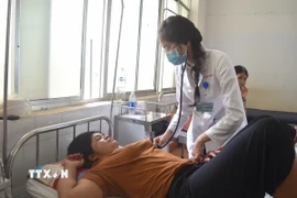 Tại Bệnh viện Đa khoa Buôn Ma Thuột (phường Buôn Ma Thuột), số ca mắc sốt xuất huyết nhập viện tăng đáng kể. (Ảnh: Nguyên Dung/TTXVN)