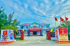 Toàn đặc khu Cồn Cỏ có 1 khu vực bỏ phiếu đặt tại Nhà Văn hóa Thanh niên. (Ảnh: TTXVN phát)